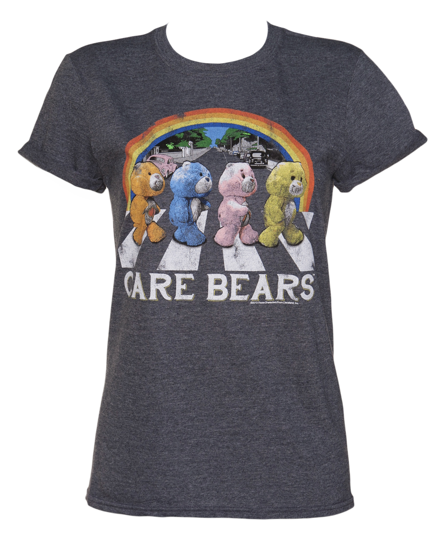 Ladies Care Bears Abbey Road Rolled Sleeve