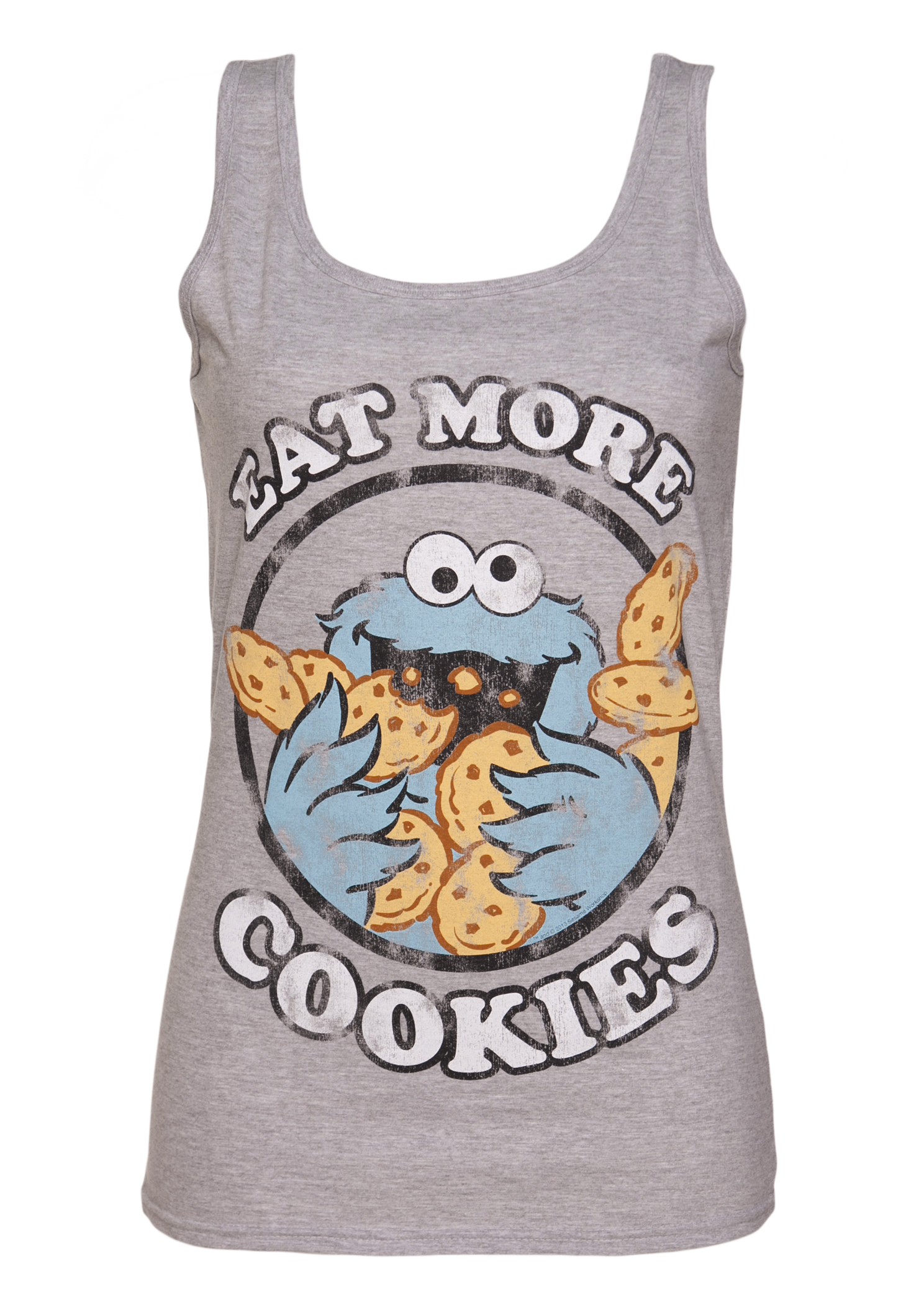 Ladies Cookie Monster Eat More Cookies Vest