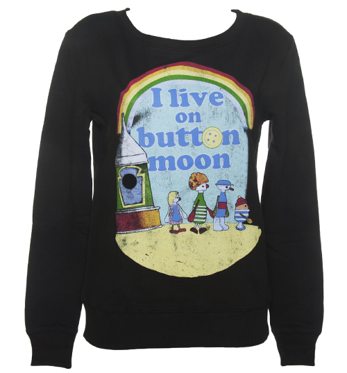 Ladies I Live On Button Moon Sweater