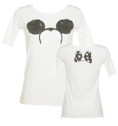 Ladies Mouse Ears And Bow Slouch Scoop Neck