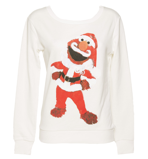 Ladies Sesame Street Santa Elmo Sweater