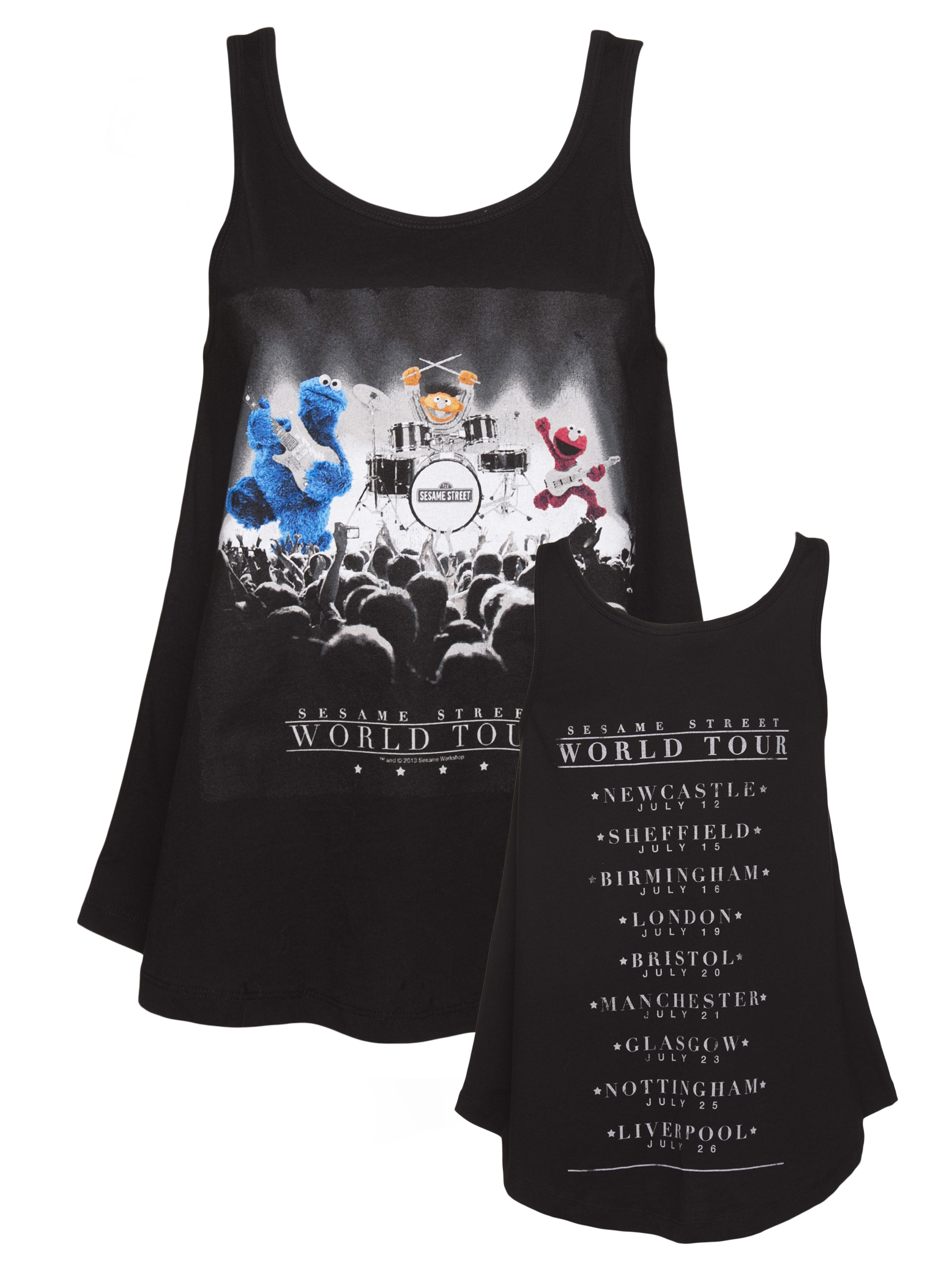 Ladies Sesame Street World Tour T-Shirt Swing Vest