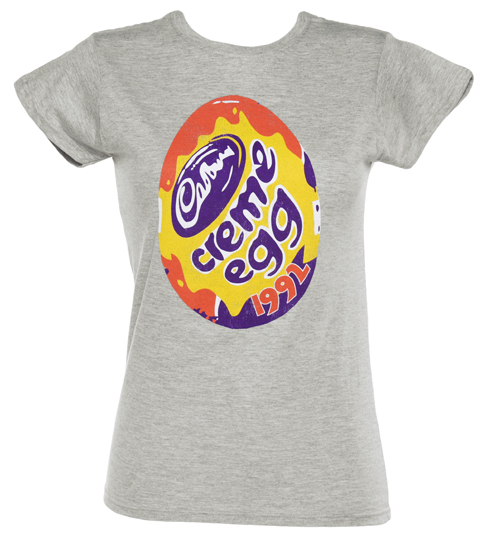 TruffleShuffle Ladies Sport Grey Cadburys Creme Egg T-Shirt