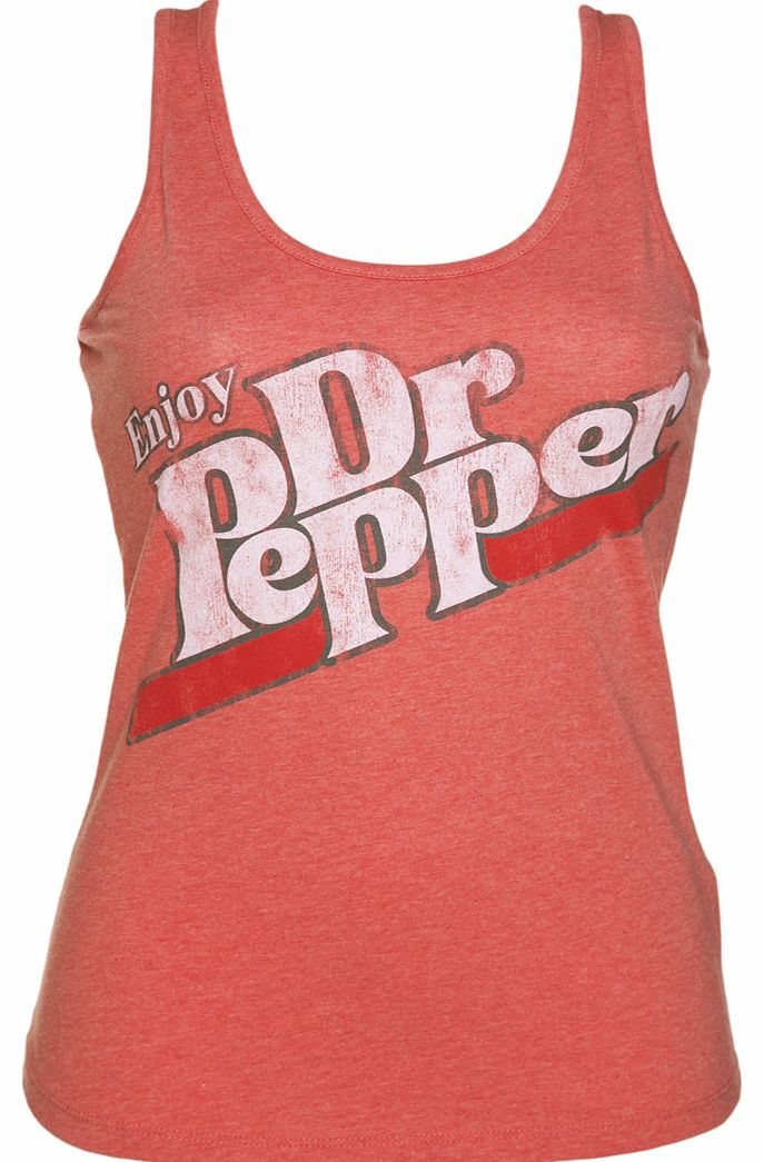 TruffleShuffle Ladies Vintage Red Dr Pepper Logo Vest