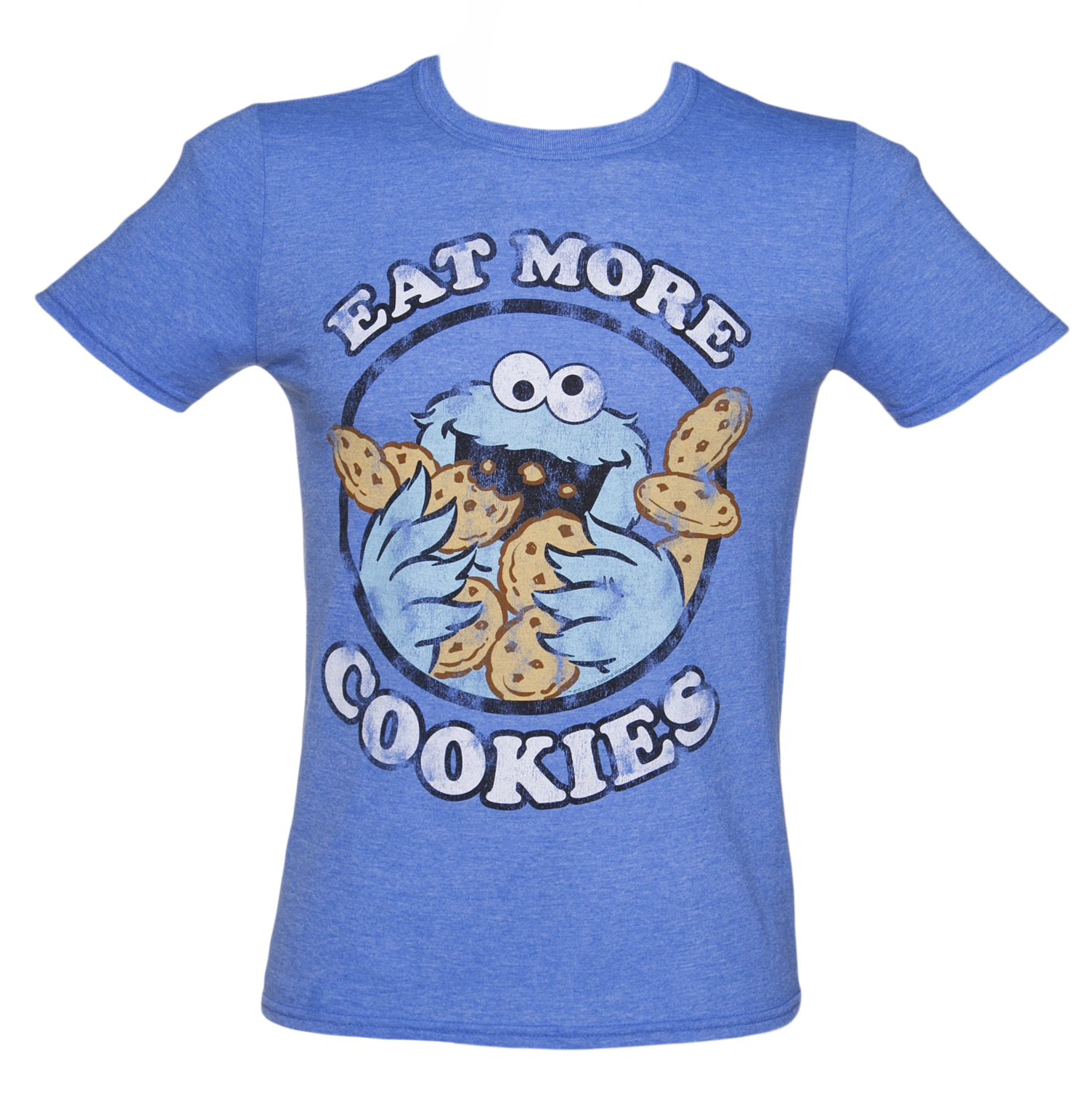 Mens Cookie Monster Eat More Cookies T-Shirt