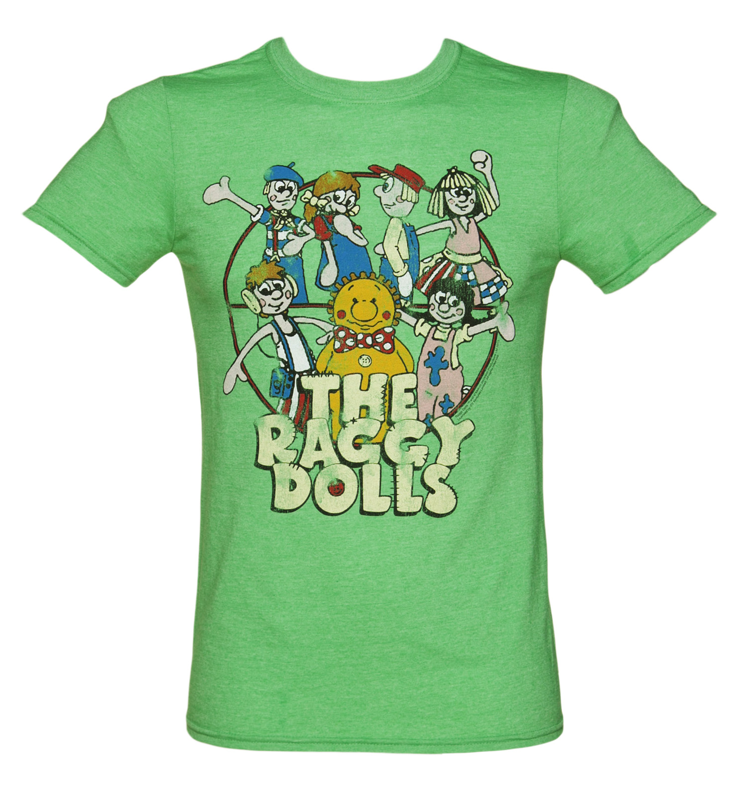 Mens Green Raggy Dolls Gang T-Shirt