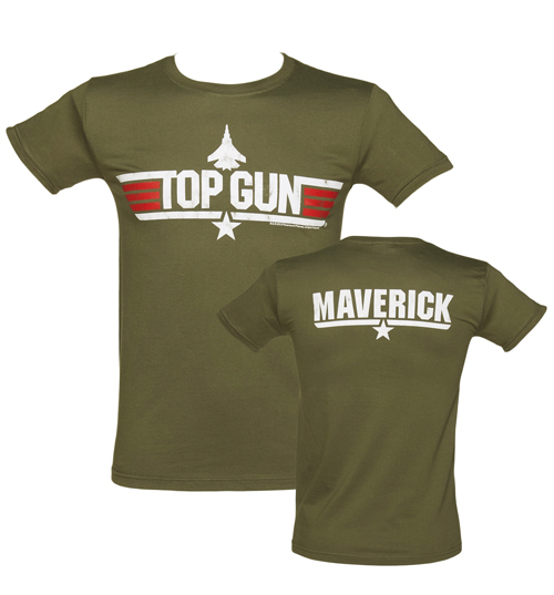 Mens Military Green Top Gun Maverick T-Shirt