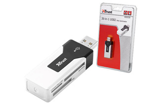 trust 36-in-1 USB2 Mini Cardreader CR-1350p - 15298