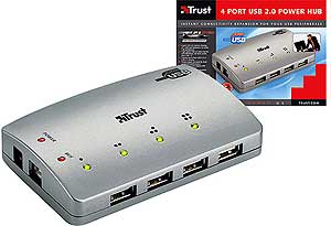 Trust 4 Port USB 2.0 Power Hub UK - 12915