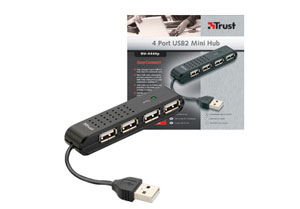 Trust 4 Port USB2 Mini Hub HU-4440p - 14591