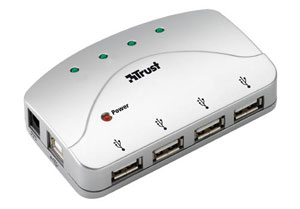 trust 4 Port USB2 Powered Hub HU-5540 UK - Ref. 14662