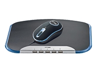 Illuminated Mouse and Pad with USB2 Hub HU-4880 - hub - 4 ports