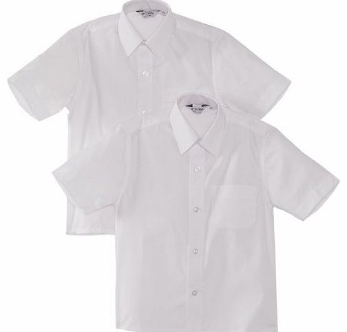 Trutex Boys Short Sleeve School Shirt, White, 16 Years (Manufacturer Size: 15.5`` Collar)