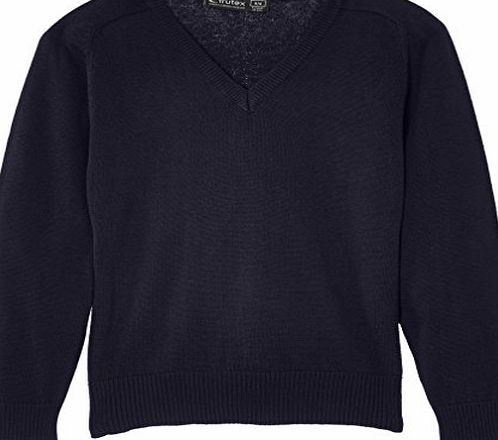 Trutex Limited Boys Cotton V Neck Plain Jumper, Navy, 12 Years (Manufacturer Size: X-Small)