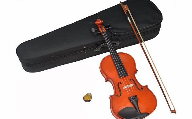 ts-ideen  Childrens 3/4-Size Violin Set for Ages 10 - 11 Years Including Case, Rosin and Bow (Maple Wood)