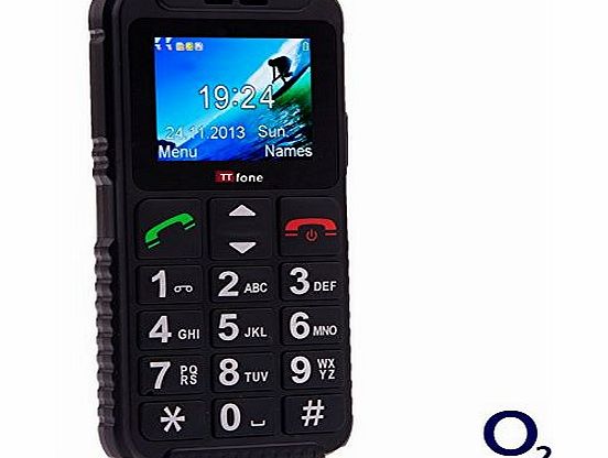 Dual 2 (TT59) Pay as you go - Pre Pay - PAYG Basic Simple Senior Mobile Phone with Big Buttons, SOS Button, Large Display, Dual Sim (O2 with 10 Credit)