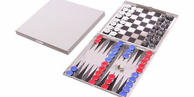 Magnetic Table Top Checkers, Chess & Backgammon Game Set. A perfect gift for that Birthday Gift, Christmas Present or Fathers day gifts etc...