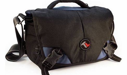 Medium Shoulder Bag Camera Case Cover for Digital SLR/Camcorder - Black/Blue