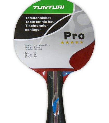 Tunturi Pro 5 Star Table Tennis Bat - Multicoloured