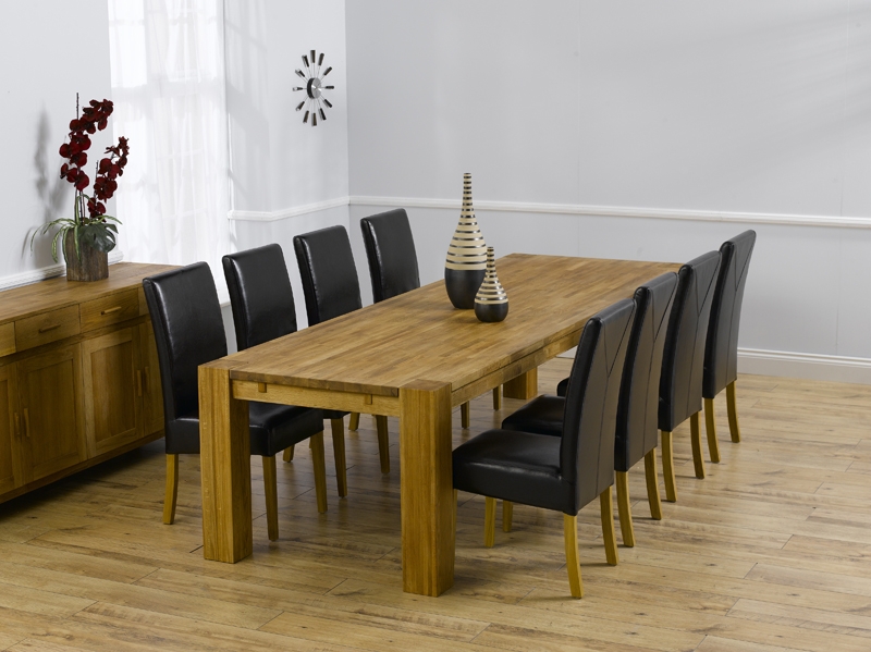 Oak Dining Table - 300cm and 8 Monaco