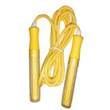 Turner Sports Adjustable Nylon Skipping Rope Speed Ropes With Rubber Handles Plastic Yellow