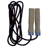 Turner Sports Genuine Cowhide leather Skipping Rope Speed Ropes With wooden Handles built in Ball Bearing Swivel B