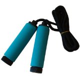 Nylon Skipping Rope Speed Ropes With Foam Padded Handles Plastic Green Black