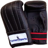 Turner Sports PU Punch Bag mitt gloves kick Boxing mitts glove Bag gloves Exercise Equipment Black Large