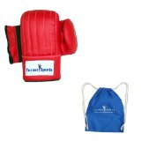 Turner Sports PU Punch Bag mitt gloves kick Boxing mitts Rexion glove Bag gloves Exercise Equipment Yellow Black Medium With Free Parachute Goody Bag Blue