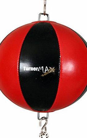Turner Sports Quality rexion Double End Ball Punching Ball D Ball with Elasticated Straps, Red / Black