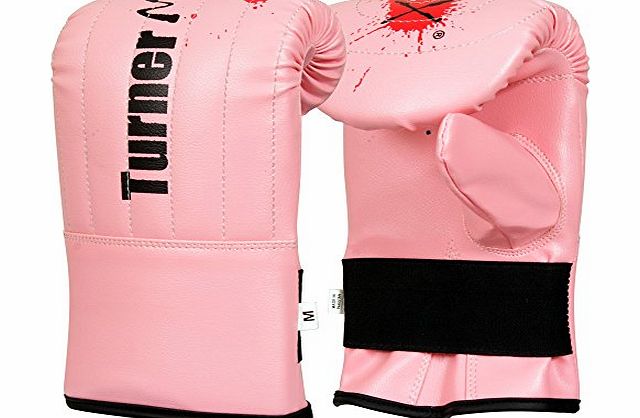 TurnerMAX Gel Bag Mitts Ladies Boxing Gloves Grappling Punch MMA Womens Pink Gym Kick Medium