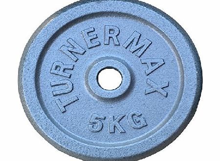 TurnerMAX Iron Standard Weight Plates Gym Training Fitness Body Exercise Boxing Cost Iron Discs (2 x 5kg)