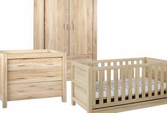 Tutti Bambini Milan 3 Piece Oak Furniture Room Set