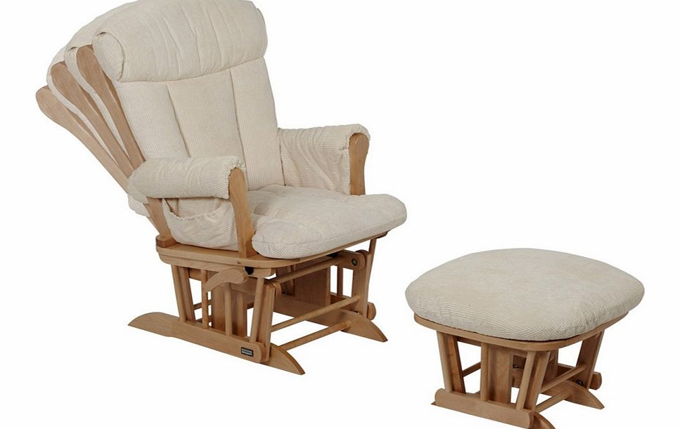 Rose Glider Chair  Stool Natural