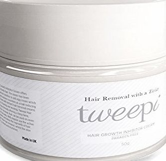 Tweepi Hair Growth Inhibitor Cream- Permanent Body and Face Hair Removal - Modern Day Ant Egg Cream- Paraben Free Hair Remover Cream Face And Body - MADE IN UK- 50G