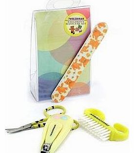 Childrens Care Kit: Baby Nail Clipper+ Baby Nail File+ Nail Brush+ Baby Nail Scissors - 4pcs