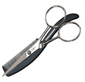 Moustache Scissors with Grooming Comb