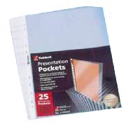 A4 Heavy Duty Presentation Punched Pockets