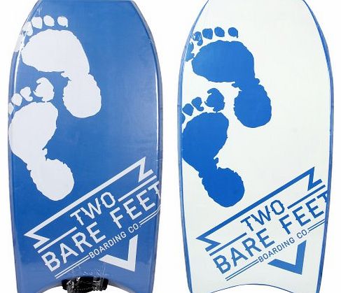 Two Bare Feet 42`` (106cm) IXPE Slick Board Bodyboard   Premium Coil Wrist/Ankle Strap (Blue)