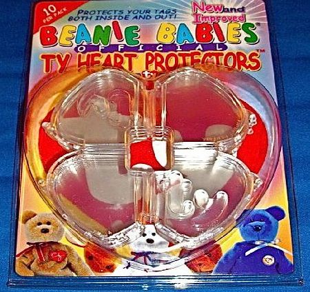 Ty  BEANIE BABIES - OFFICIAL TY HEART PROTECTORS (10 PER PACK)