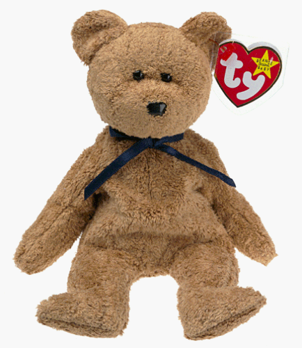Ty  Beanie Baby - Fuzz The Brown Bear