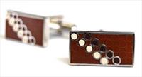 Tyler and Tyler Brown Disco Cufflinks by