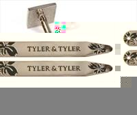 Tyler and Tyler Green Enamel / Silver Cufflinks/Collar Stays by