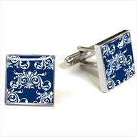 Tyler and Tyler Navy Clarence Cufflinks by