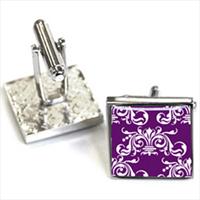 Tyler and Tyler Purple Clarence Cufflinks by