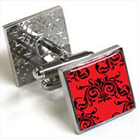 Tyler and Tyler Red / Black Clarence Cufflinks by