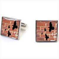Tyler and Tyler Red Brick Eagle Cufflinks by