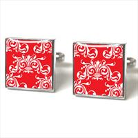 Tyler and Tyler Red Clarence Cufflinks by