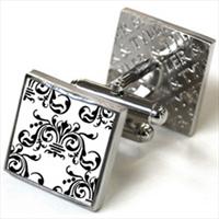 Tyler and Tyler White Clarence Cufflinks by