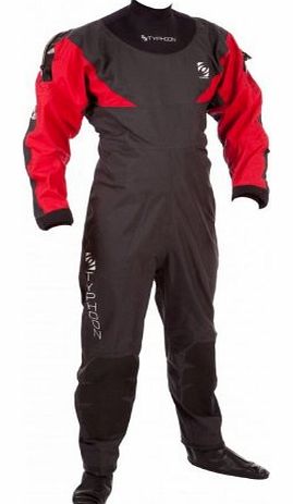 2013 Typhoon Racer Hypercurve II Back Zip Socks Drysuit NEW 2013 GREY/RED FREEFLEECE Sizes- - ExtraLarge